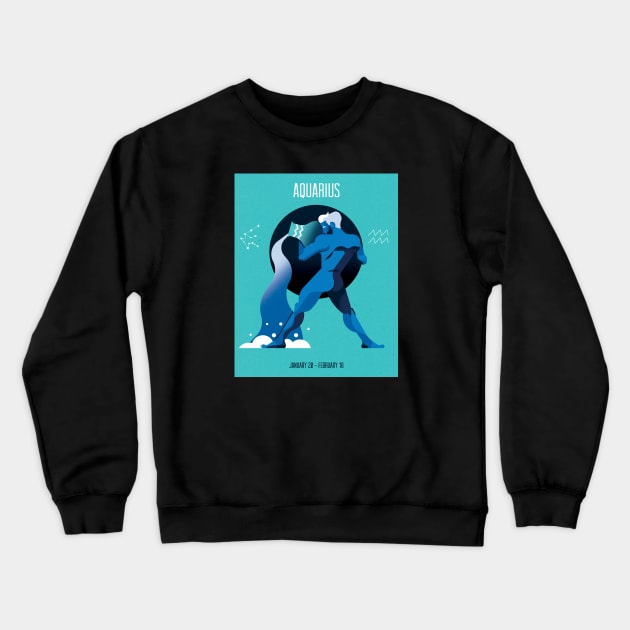 Aquarius Crewneck Sweatshirt by jamesboast